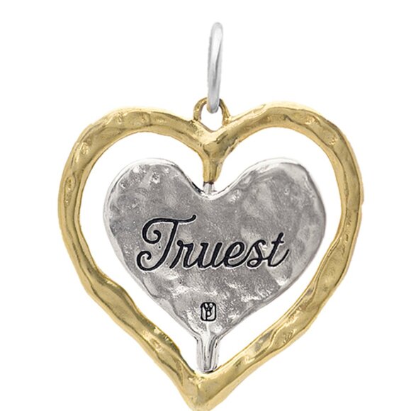 Waxing Poetic Sterling Silver Spinner Heart Pendant Truest - Picture 1 of 3